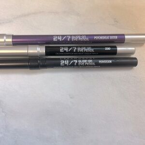 New Urban Decay 24/7 Glide-On Eyeliner set perversion, zero, psychedelic sister